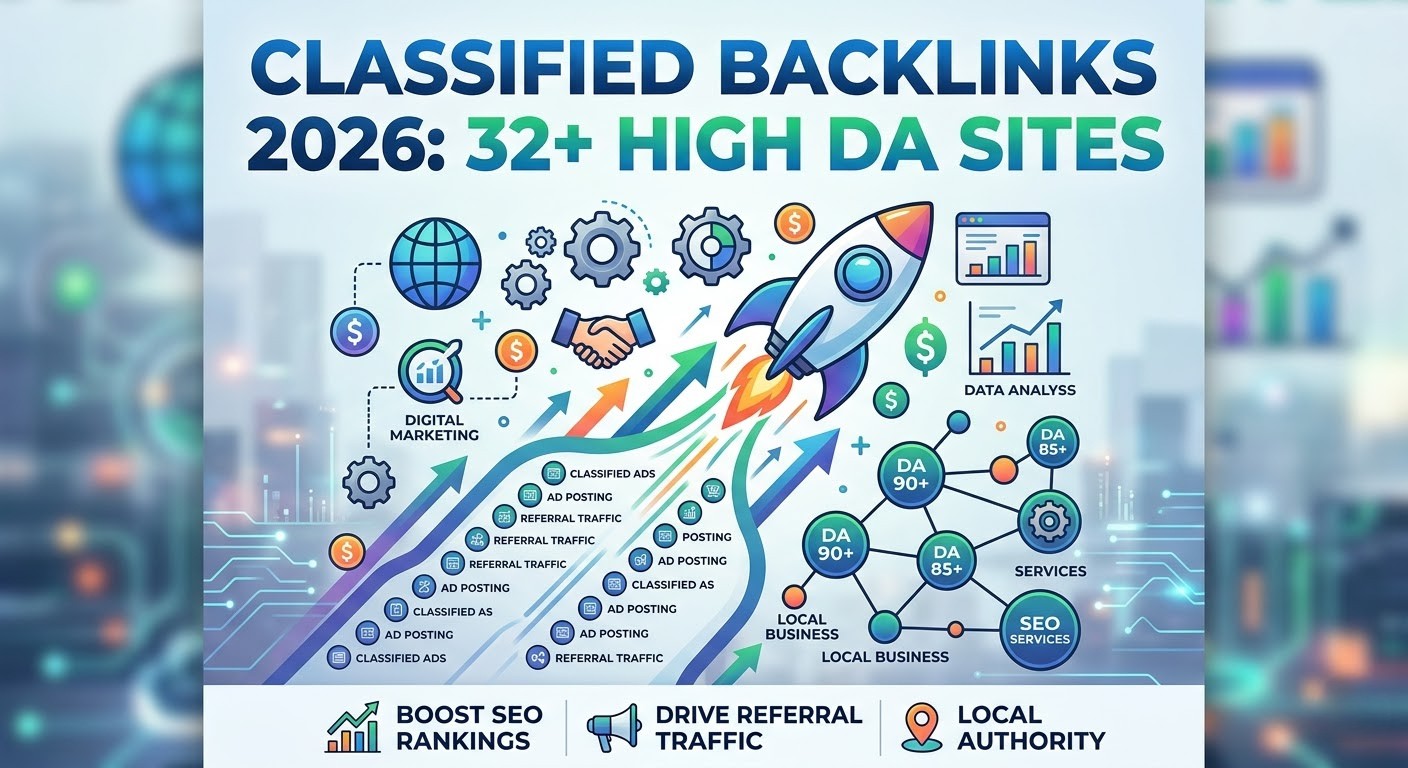 32+ High DA Classified Backlinks strategy for 2026 with SEO growth elements